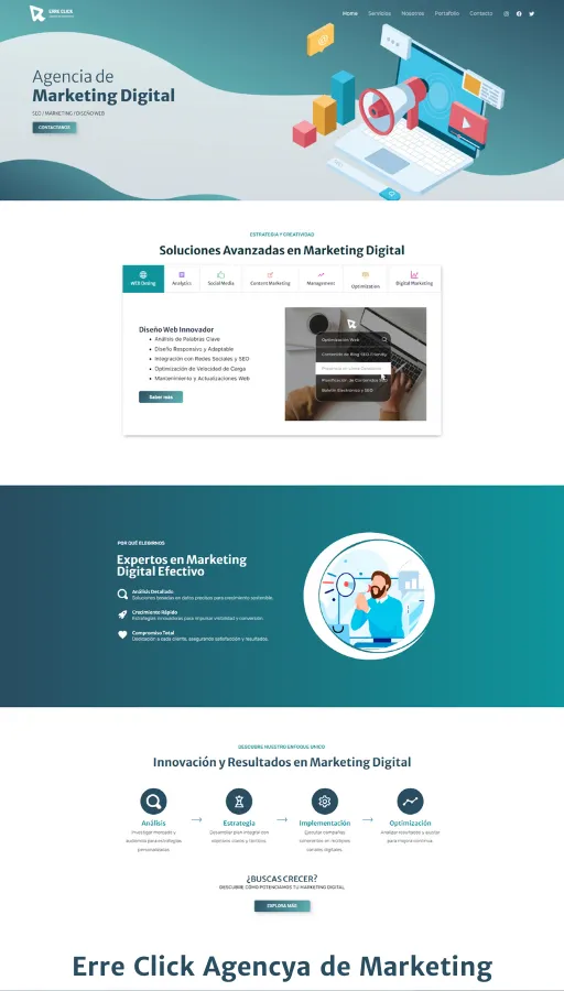 diseño web agencia de marketing por erreclick